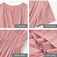 👗Női alkalmi nyári rövid ujjú V-nyakú hosszú ruhák