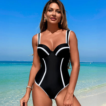 👙🌞 Szexi sovány derék női egyrészes fürdőruha