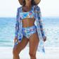 ⏳Time-limited Special⏰Women's 3-Piece Bikini Set with Mesh Cover-Up👙